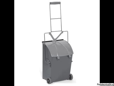 Совок Filmop для сбора мусора на колесах серый (15л)