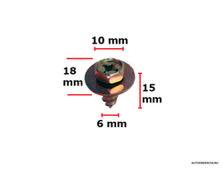 Саморез 6*16 кл.10 с шайбой желтый (цена за 100шт.)