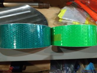 Светоотражающая самоклеящаяся лента &quot;АТ 50&quot;, 50 мм, цвет зелёный