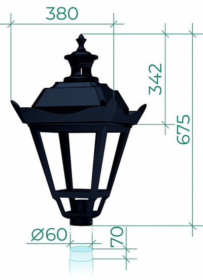 Садово-парковый светильник  Стрит Ретро