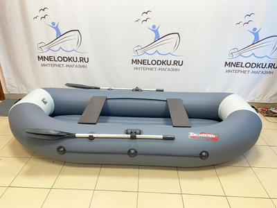 Надувная лодка Таймень LX-290 НД графит светло-серый сбоку