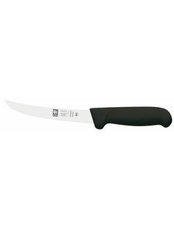 Нож обвалочный 150/280 мм. изогнутый, черный SAFE Icel /1/