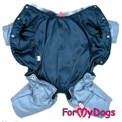 FOR MY DOGS комбинезон для собак голубой металлик