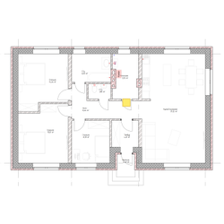 Одноэтажный дом с тремя спальнями 102м² (S102)