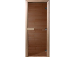 Дверь стеклянная 1900х600 (бронза)