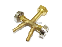 Штуцер на газовый баллон - М22 на 2 выхода