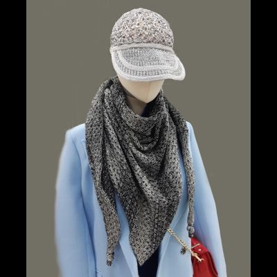 Летний итальянский шарф платок вязаный Vizio 2213 двухсторонний