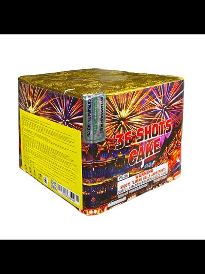 Батарея салютов "36 выстрелов" 36 выстр., 5 эффектов, 30 сек