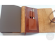 Блокнот в мягкой обложке из натуральной кожи с гравировкой логотипа