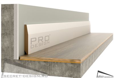 Плинтус МДФ Pro Design Nova грунт под покраску 12х90 мм