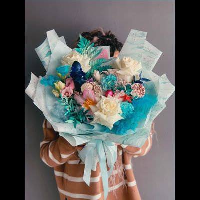 Букет с розами "Океан"