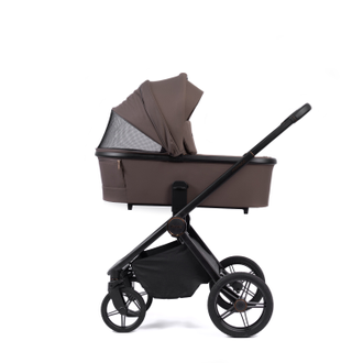 Коляска 2в1 Peppy Monaco 2025 Brownie (коричневый) рама черная
