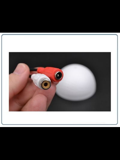 MIC-07 Высокочувствительный микрофон с АРУ для систем видеонаблюдения, подключение IP видеокамер с аудио каналом. Для использования в помещении.