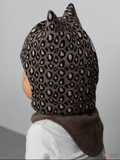 Шапка-шлем 24101-01 с утеплителем, х/б подклад, капучино 48-50