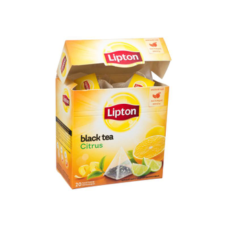Чай Lipton Citrus черный с цедрой цитрусовых 20 пакетиков