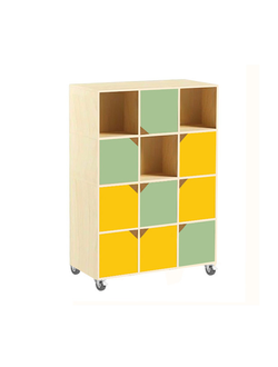 СТЕЛЛАЖ 7 ТРЁХСЕКЦИОННЫЙ МОБИЛЬНЫЙ 12 ЯЧЕЕК