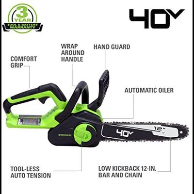 Цепная аккумуляторная пила Greenworks G40CS30II