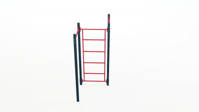 Трехсекционный комплекс турников со шведской стенкой