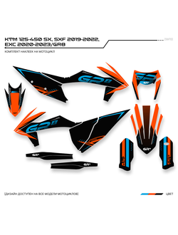 Наклейки на мотоцикл KTM 250 300 450 2020 екатеринбург мотонаклейкару мотопленка рф ктм ktm sx sfx