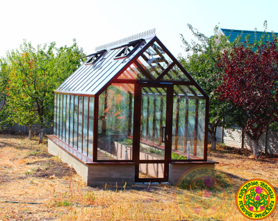 Базовая комплектация теплица из стекла и алюминия ТИТАН размером 6000 х 2500 мм