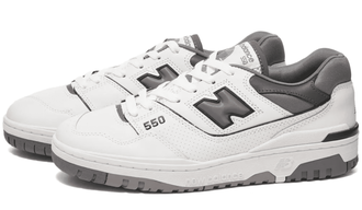 New Balance 550 (Белые с серым) сбоку