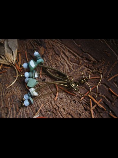 Благотворительность. Серьги в лесном стиле "Сон матушки Сосны"