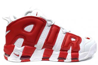 Nike Air More uptempo 96 Белые с красным