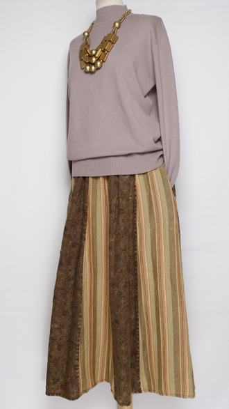 ЮБКА "МНОГО КЛИНЬЕВ" бежевая до р.52