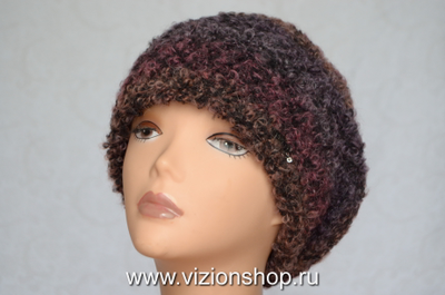 Модный берет для женщин вязаный зима 2020 Визио Италия фото итальянских беретов Vizio