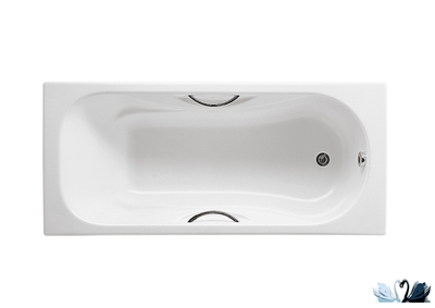 Ванна чугунная Roca Malibu 2333G0000 170 х 70 см, прямоугольной формы, с отверстиями для ручек