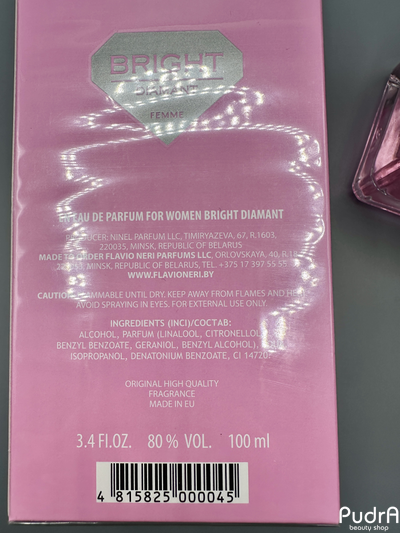 FLAVIO NERI Парфюмерная вода для женщин BRIGHT DIAMANT 100 мл