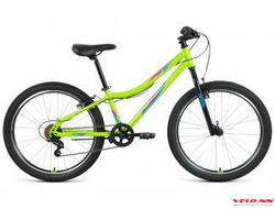 Велосипед 24" FORWARD IRIS 24 1.0 (рост 12" 6ск.) зеленый/бирюзовый
