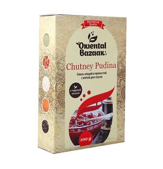 Смесь специй Chutney Pudina с мятой для соусов Shri Ganga, 100 гр
