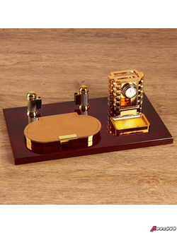 Набор настольный Премьер 4в1 с визитницей, красное дерево. 5113934