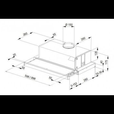 FTC 532L GR/XS (315.0547.794) нерж. сталь вытяжка (слайдер)
