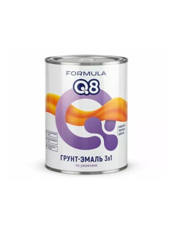 ГРУНТ-ЭМАЛЬ 3в1 по ржавчине «Формула Q8» 0.9 кг