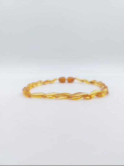 Браслет "Змейка" из медового янтаря