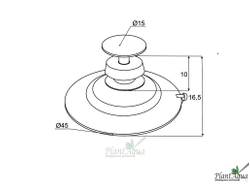 Присоска Усиленная силиконовая с пистоном