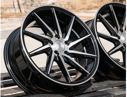Комплект дисков R16 7,0J ET+36 5*100 Vossen CVT Черный глянец с полированными лучами (G560)