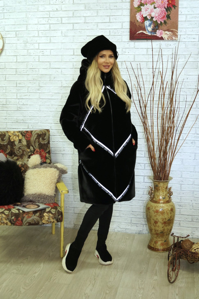 Шуба из эко меха модель 129