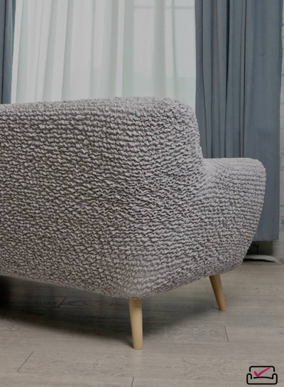 Чехол на 3х местный диван Микрофибра Жемчужный. Защита мягкой мебели  от животных.