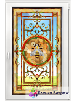 Витражная пленка, витражная пленка самоклеющаяся под заказ,пленочный витраж с классическим рисунком