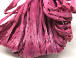 Рафия цвет розовая фуксия жемчужная 1 метр (толщина 5 мм)