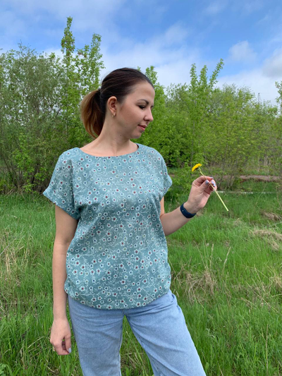 Блузка 639-04230 джинс