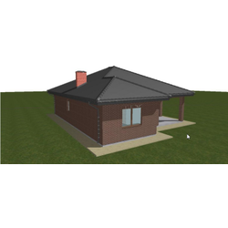 Одноэтажный дом с двумя спальнями 102м² (S49)