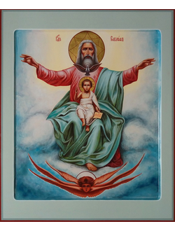 Господь Саваоф. Рукописная икона.