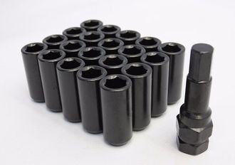 Комплект гаек Max Guard конус 12*1,25 черный HEX внутренний