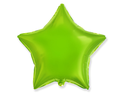 Гелиевая фольгированная звезда, цвета лайм
