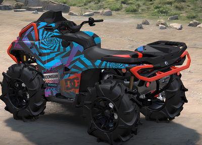 Комплект виниловых наклеек для квадроцикла BRP Outlander MAX XT-P 1000R G3 защищенные броней #10467