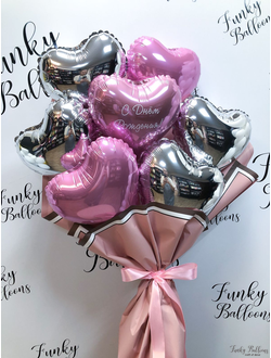 Букет "Сердца с поздралением"